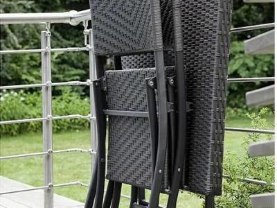 2 Stück Balkontisch Gartentisch klappbar 70 x 70 cm