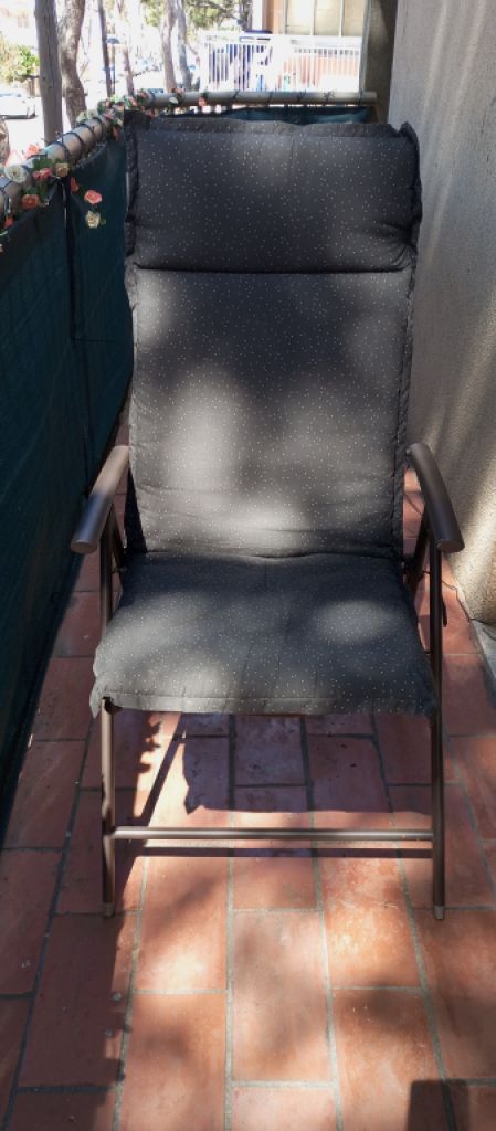 4 Gartenstühle mit Bezug