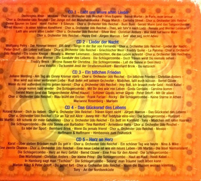 5 CDs von dt. Schlagern aus den 70,80,90