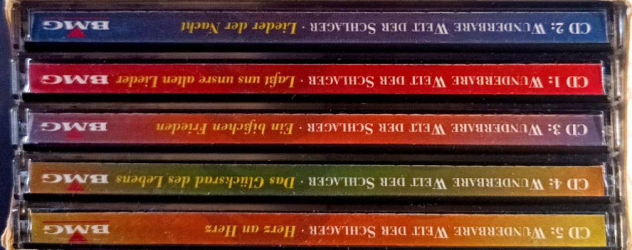 5 CDs von dt. Schlagern aus den 70,80,90