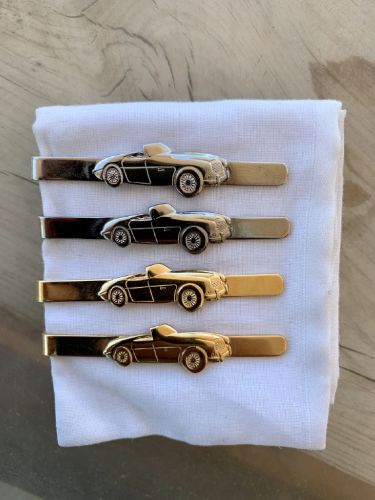 Austin-Healey Krawattennadeln vergoldet versilbert Oldtimer Classic Car Automobilia