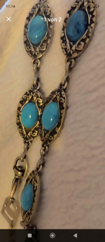 Cinturón de mujer con piedras color turquesa