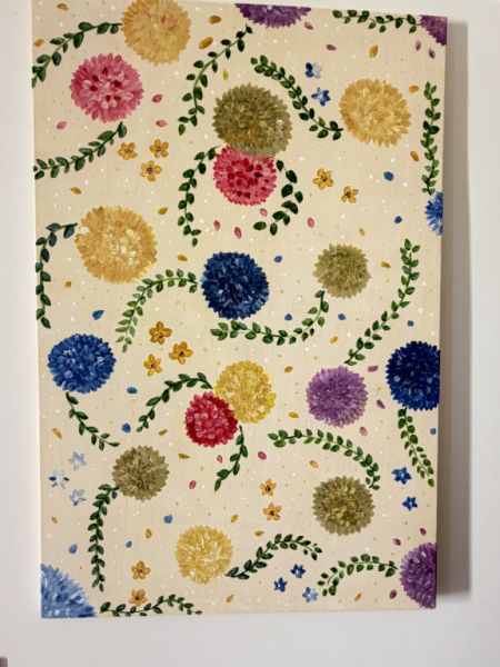 Handgemaltes Acrylbild Blumen – selbst gestaltet