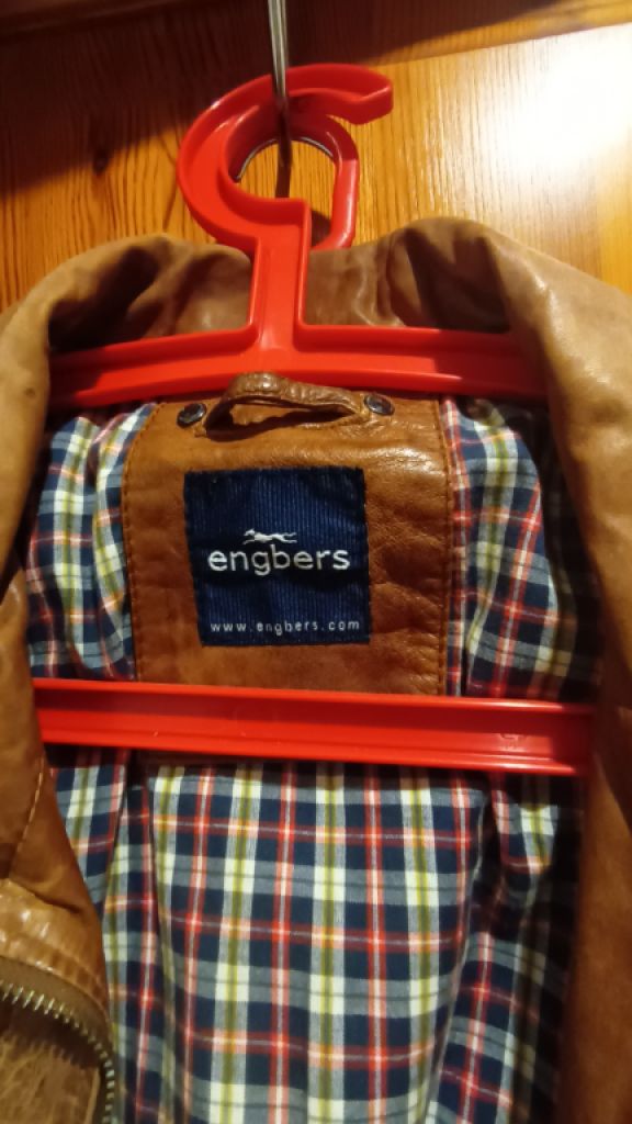 Hellbraune Herrenlederjacke Grösse 48 - XL