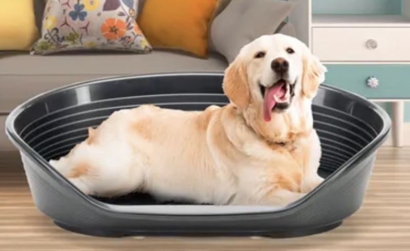 Hygienisches Hundebett, Hundeschale, Ferplast Korb Siesta Deluxe schwarz aus Italien, neuwertig