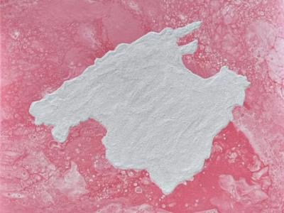 Mallorca Bild Acryl mit Sand auf Leinwand 40x40 Pink Rosa