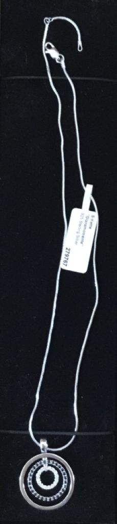 NEU! Edle Silberkette 925-er Sterling Silber, Anhänger mit Strass