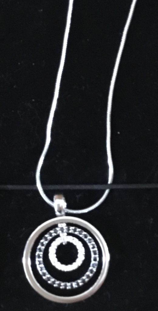 NEU! Edle Silberkette 925-er Sterling Silber, Anhänger mit Strass