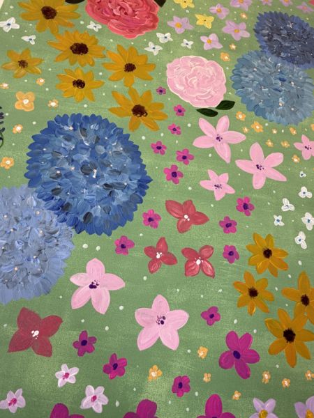 Original Acrylbild Blumen – handgemalt