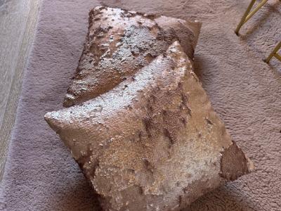 Pailletten Kissen 2 Stück in altrosa