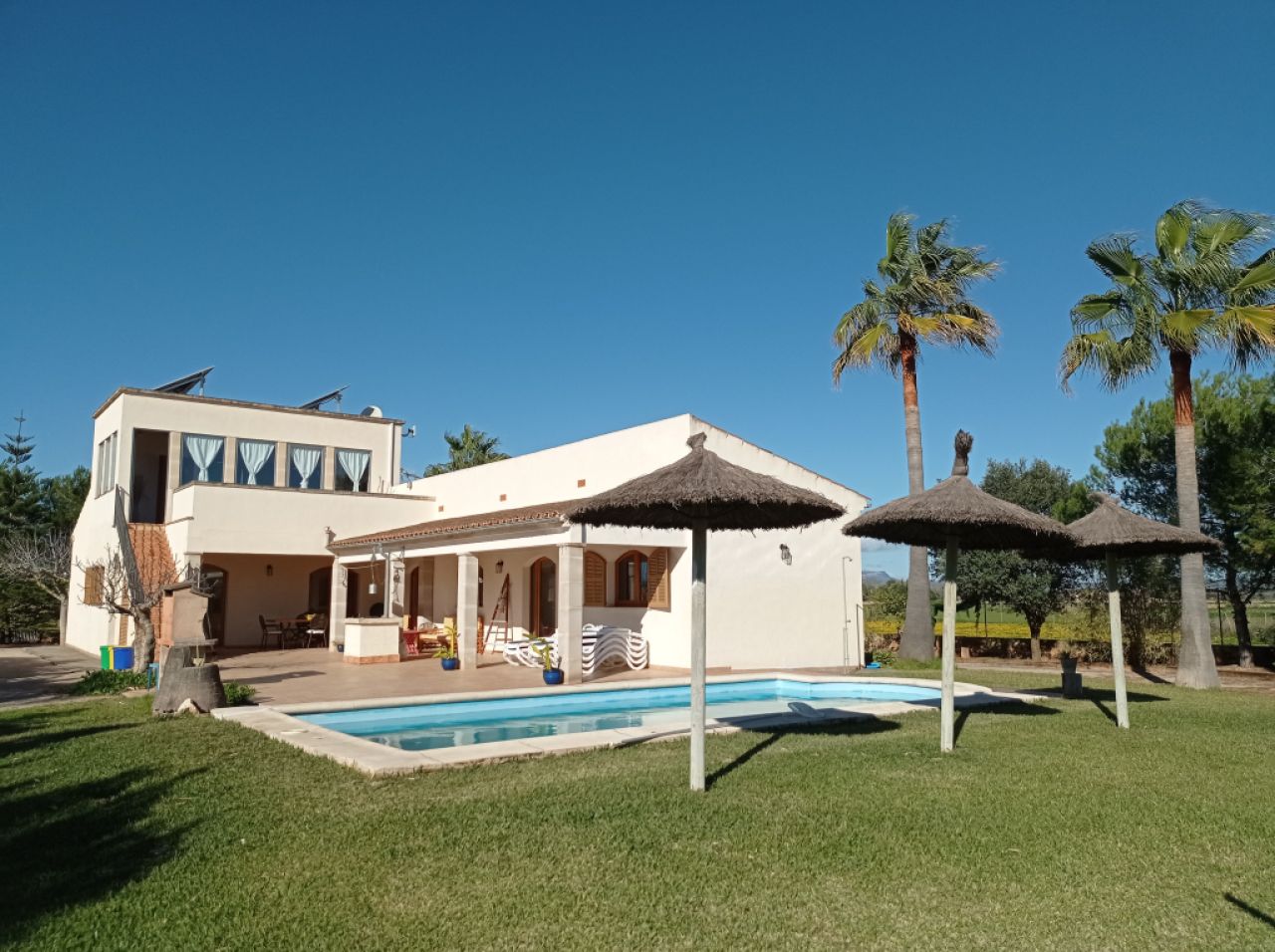 SAISON 24/25: Moderne Finca mit Heizung bei Ses Covetes - Es Trenc --- F 38 WT