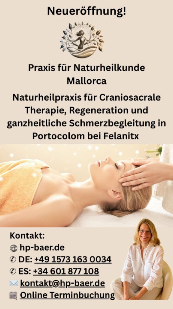 Schmerzen, Stress oder Erschöpfung? Sanfte Hilfe durch Craniosacrale Therapie – neu auf Mallorca!