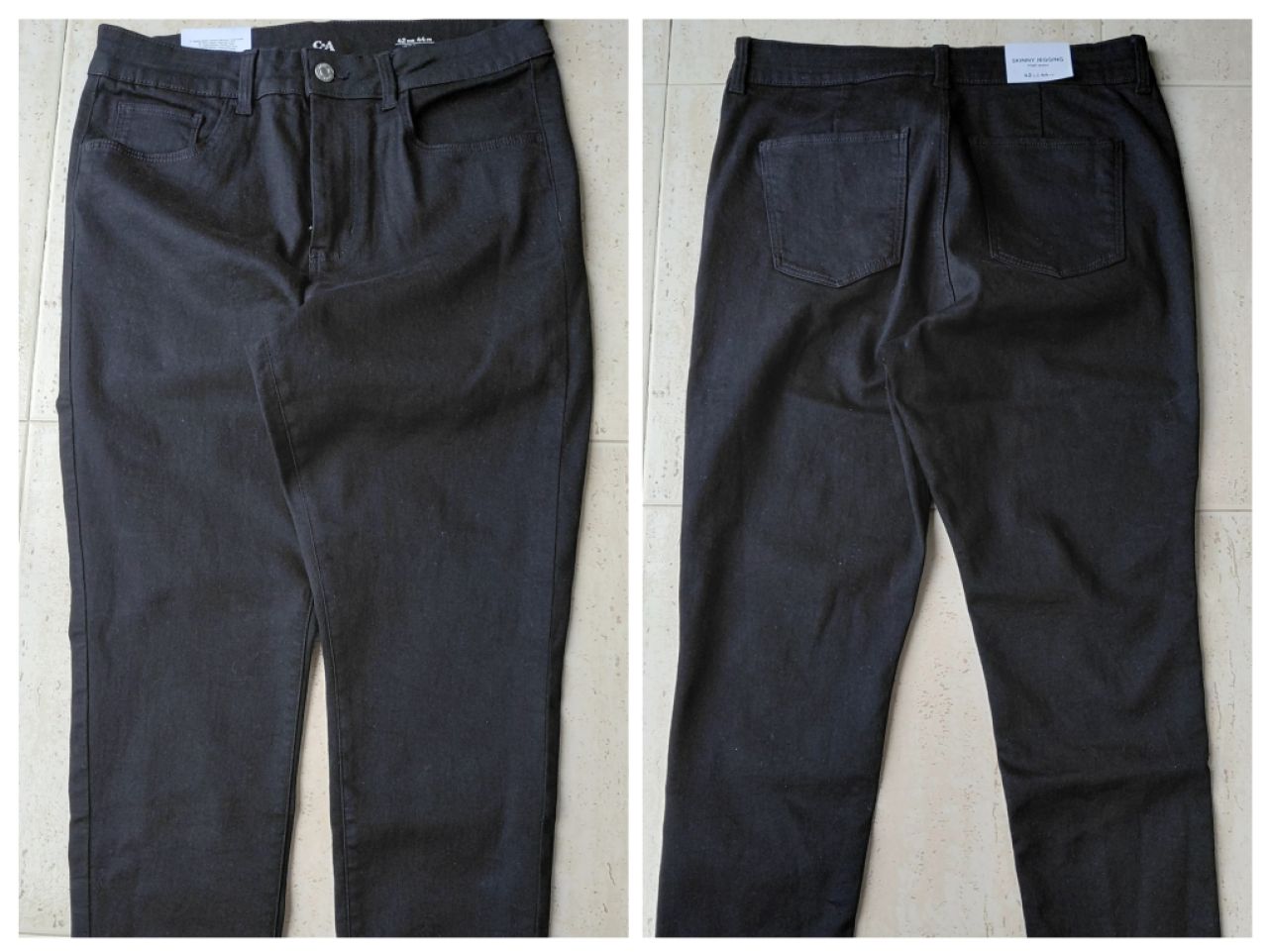 Verkaufe neue schwarze Slim-Jeans, Größe 42